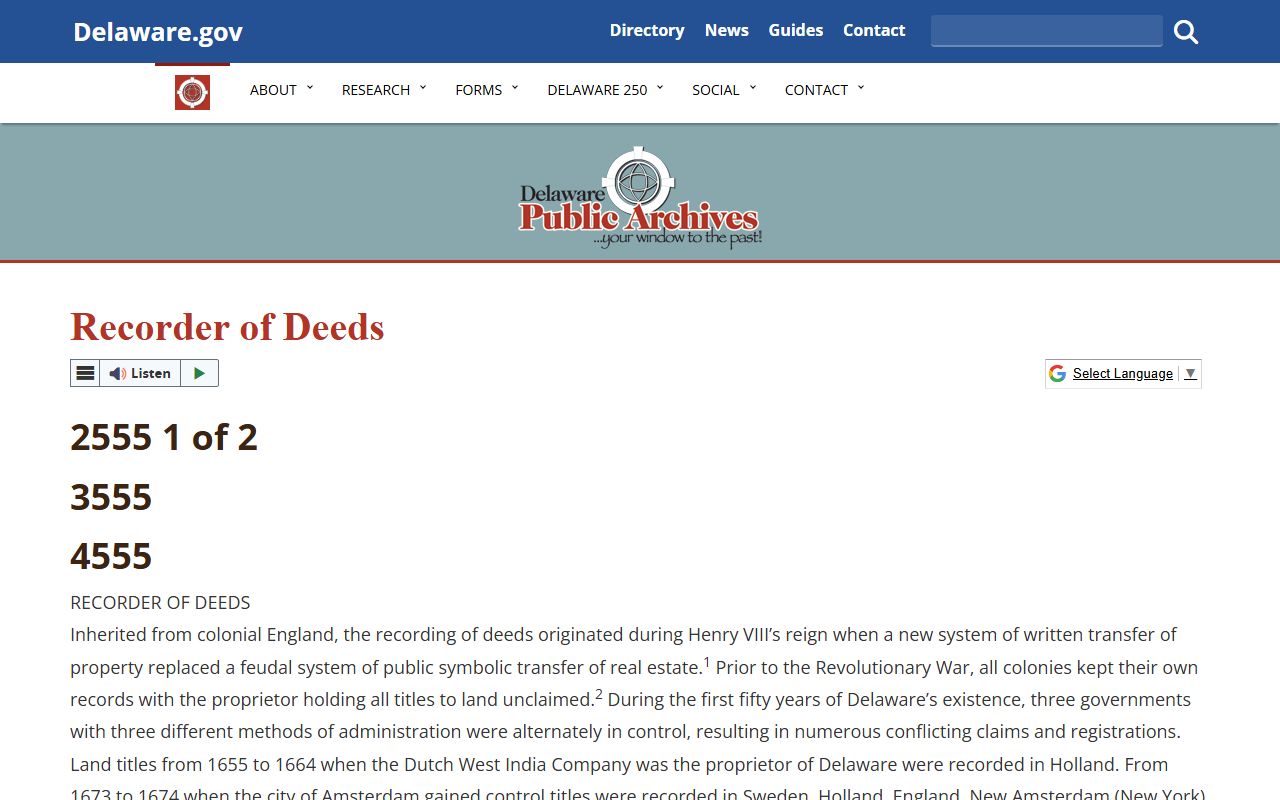 Delaware City historical death index land records guide